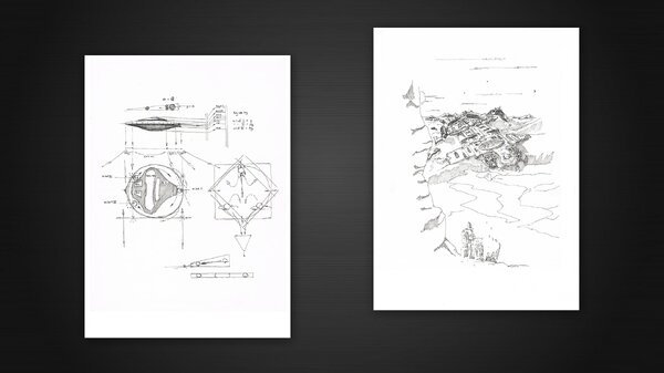 Conair, very thin hatch drawings (1986)