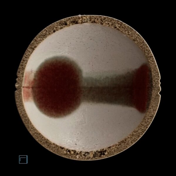 Buga Sphere, X-rays show a difference possibly in density