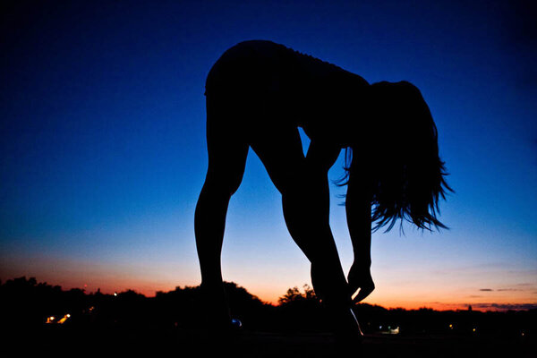 Flashgirl at sunset
